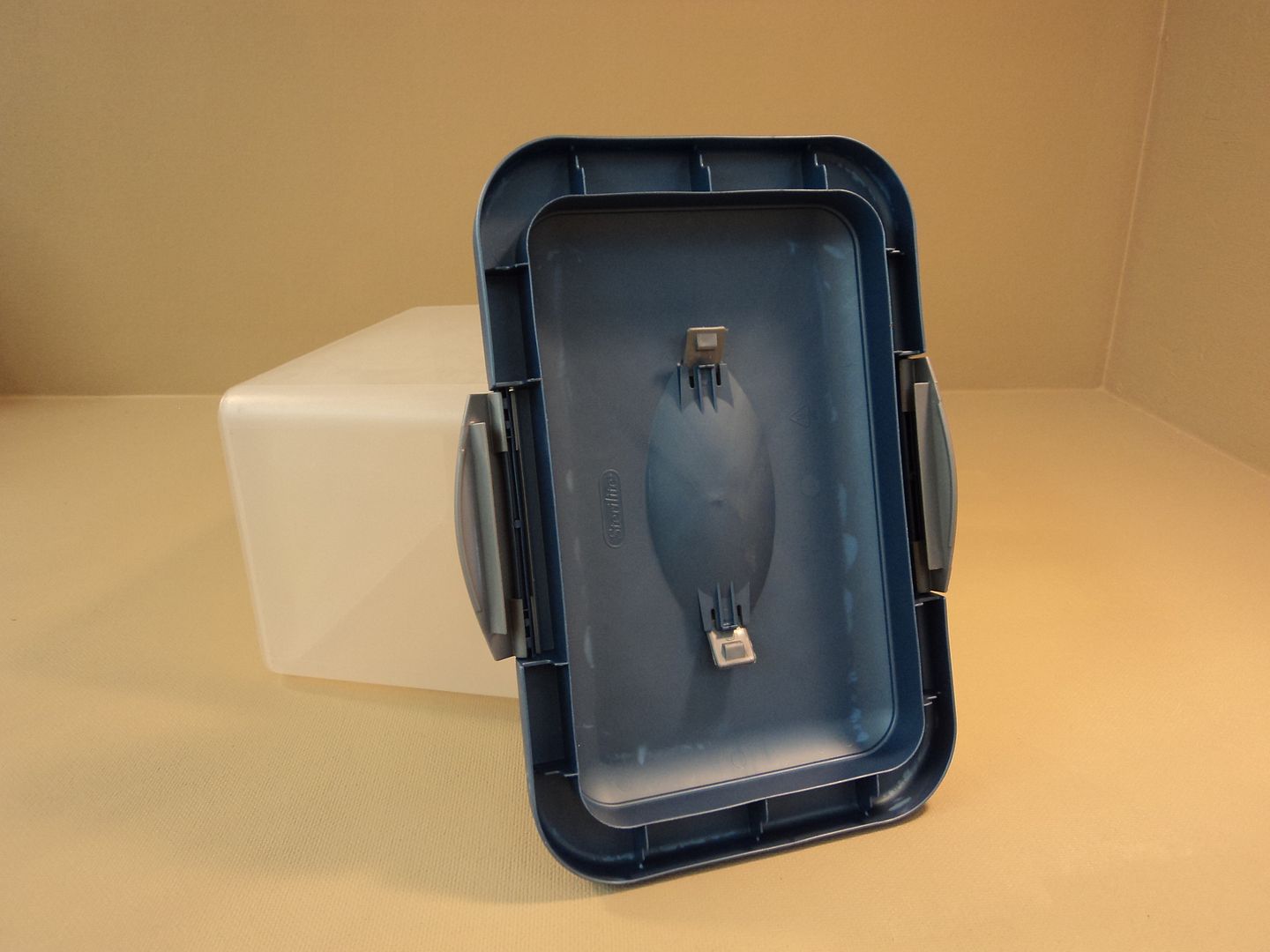 Sterilite Portable Hanging File Box Letter Size Blue/Clear Plastic eBay